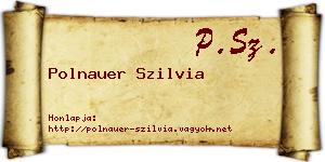 Polnauer Szilvia névjegykártya